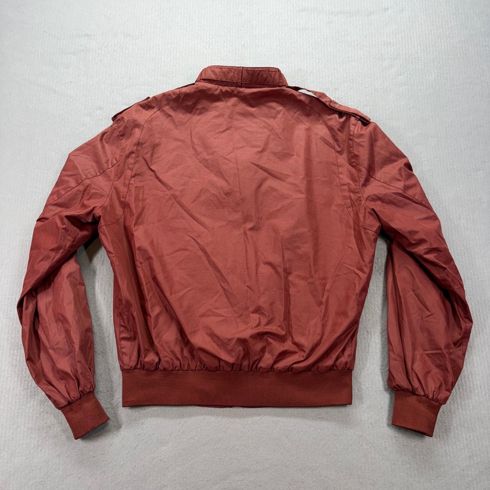 Members Only Racer Jacket Mens 40 Rust Vintage 80s Europe Craft Bomber - Picture 2 of 15